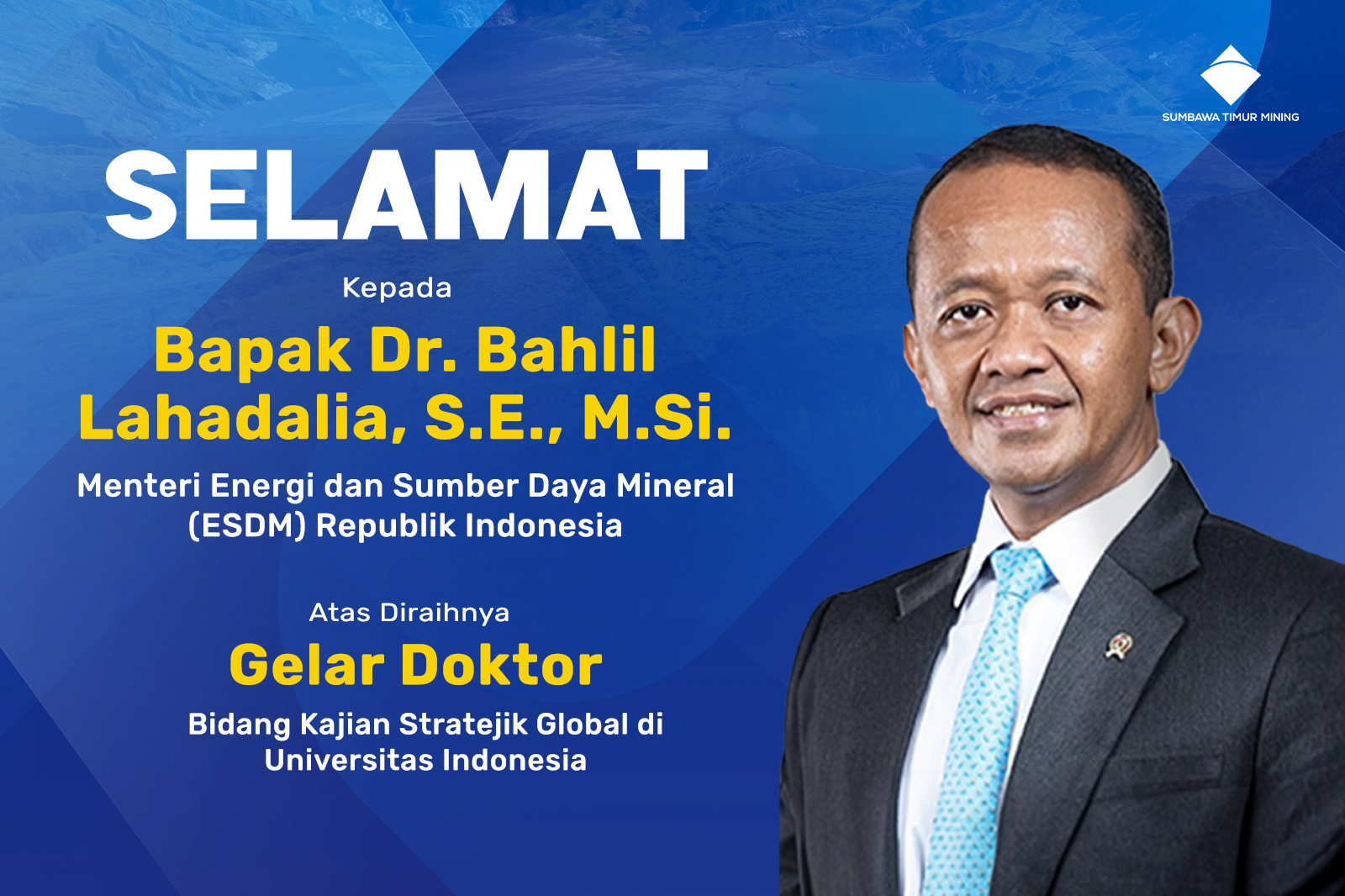 Selamat! Menteri ESDM Bahlil Lahadalia Berhasil Raih Gelar Doktor